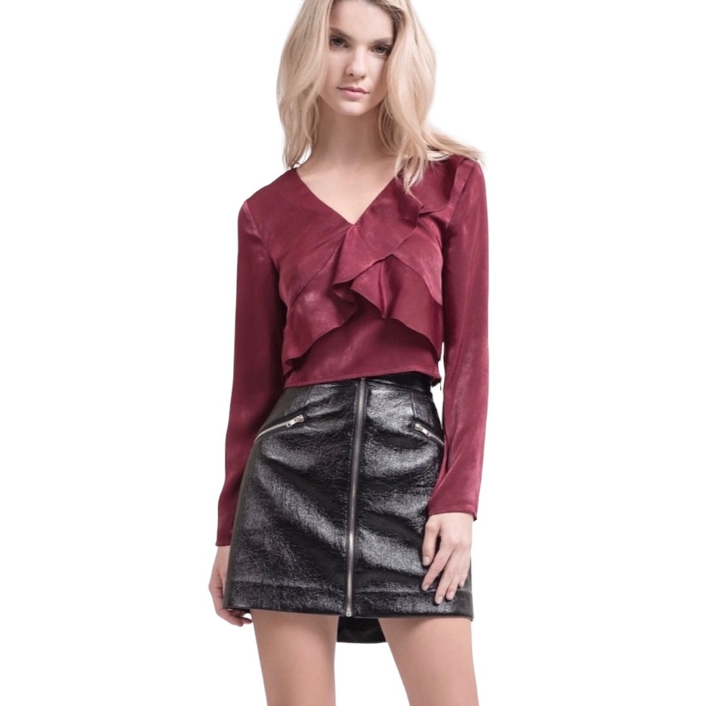 J.O.A Long Sleeve Ruffle Top - Picture 3 of 4